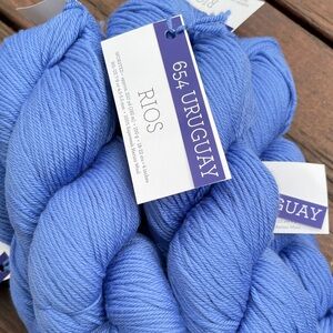 Malabrigo Rios bundle of 5 skeins in Uruguay blue 210yds per skein